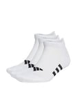 adidas Mens Training Cushioned Low 3pack Socks - White, White, Size S, Men