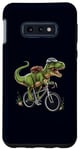 Coque pour Galaxy S10e T-rex Dinosaure à vélo Dino Cyclisme Biker Rider