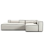 Grand Hue Loungesoffa 3-Sits Öppet Avslut Vänster, Steam White / Mine Graphite