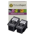Compatible Text Quality Black XL Ink Cartridge x 2 for Canon Pixma MG3650 MG2240
