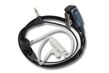 vhbw Security Headset Casque pour Radio Motorola FV700, FV750, FV800, T270, T280, T289, T4000, T4512, T7000, T6500, T6500AA avec tube sonore.
