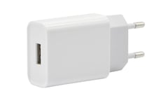Wall Charger for iPhone, iPad, Android 1xUSB-A, 2,4A - White