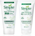 Simple Age Resisting Day Cream SPF15 50Ml and Night Cream 50Ml (Bundle Set)