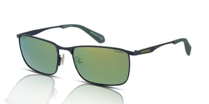 Superdry SDS-5018 Men's Sunglasses 206 Navy-Green/Green-Gold Mirror
