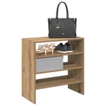 Skohyllor 2 st stapelbara artisan ek 60x30x30,5 cm