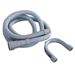 2m Universal Fully automatic drum washer washing machine hose Drain pipe Down pipe Outlet pipe Extended extension tube - Gray 27x27x2000