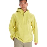 Marmot Men's PreCip Eco Pro Jacket, Waterproof Jacket, Lightweight Hooded Rain Jacket, Windproof Raincoat, Breathable Windbreaker, Ideal for Running and Hiking, Limelight, XXL