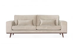 SoffaDirekt STOCKHOLM 3-sits soffa Velvet Edition Greige