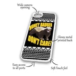 Honey Badger Don't Care Bear Funny Cool Dope Coque en caoutchouc TPU, TPU - Caoutchouc, transparent, iPhone SE 2020