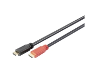 HDMI-kabel V1.3 Type A M/M HQ med forsterker 30m, FullHD(1080p), 3D, GULL