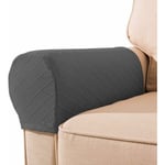 st Soffarmstödsöverdrag Mjuk Fåtölj Slipcover Halkfri armstödsöverdrag Elastisk soffa Slipcover Skydd - Mörkgrå