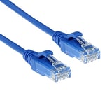ACT Câble réseau CAT6 U/UTP LSZH LAN fin 3,8 mm Slimline, câble Ethernet flexible sans crochet avec fiche RJ45, pour une utilisation dans les centres de données, 2 m, bleu - DC9602