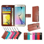 GC-case Plånboksfodral Samsung S6 Edge Plus, Slim Modell, 2 Kort + Id Svart