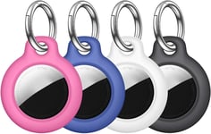 4 Pack Case for Apple AirTags Key Finder Mini AirTags Tracker Keyring 4 Colors