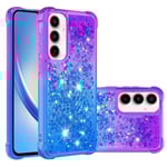 SKALO Samsung A35 5G Kvicksand Glitter Hjärtan TPU-skal - Lila-B multifärg
