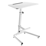 ERGO LIFE Pneumatic Height Adjustable Standing Desk Sit-Stand Desk with Footrest Bar, On-Floor Laptop Computer Workstation for Classrooms/Offices/Home, Spacious Platform, Supports up to 17lbs