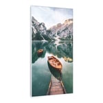 Infrared Heater Panel Wall Mounted Indoor App Remote Lake Motif 60 x 120cm 700 W