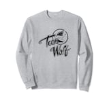 Teen Wolf Retro Vintage Werewolf Line Art Badge & Logo Sweatshirt