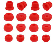 Zotech 8 Pair (16pcs) Replacement Earbud Tips Beats Powerbeats3 Wireless Stereo Headphones - Small, Medium, Large Double Flange (Red)