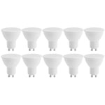 LED GU10 Spotlight-lampor, 5W Varmvitt 3000K (50W Halogen motsvarande) Energisparande glödlampa, 400LM 120° Stråle Icke-dimmbar, 10-pack