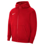 NIKE Kid Y Nk Flc Park20 Fz Hoodie Sweatshirt, Red White, 12-14 Years UK