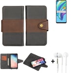 wallet case for Oppo A15 + earphones bookstyle cover pouch