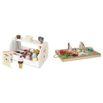 Melissa & Doug Wooden Ice Cream Toy Shop, Ice Cream Toy, Wooden Play Food Sets for Children, Wooden Food Toys & Play Kitchen Accessories, Play Food & Kitchen Toys & Take-Along Farm