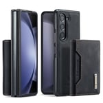 DG.MING Samsung Galaxy Z Fold 5 Skal med avtagbar plånbok, svart