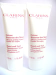 CLARINS Hand And Nail Treatment Cream 100ml Total SEALED Duo of 2x50ml Practical