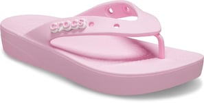 Crocs Womens Flip Flops Platform Toe-Post Slip On pink UK Size 4