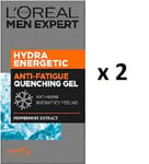 TWIN PACK 2 x L'Oreal Men Expert Hydra Energetic Quenching Gel 50ml Each