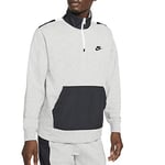 Nike CZ9948-050 M NSW CE HZ FT Top SNL ++ Sweatshirt Mens Grey Heather/Black/(Black) M