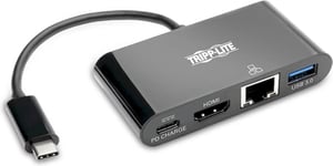Eaton PowerWare Tripp Lite USB C till HDMI Multiport Video Adapter Converter med USB-A Hub, USB-C PD