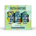 Faith in Nature Body Wash Travel Set - 3 x 100ml