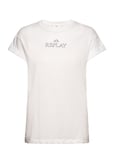 T-Shirt Regular Pure Logo Tops T-shirts & Tops Short-sleeved White Replay