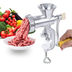 Manual Meat Grinder, Aluminum Alloy Grinder Handheld Mill, Clamp-on Hand Sausage Filling Mincer, Beef Sausage Stuffing Maker, Butcher Hand Mixers for Meat and Vegetable, Kitchen Table Tool