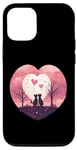 Coque pour iPhone 15 Pro Couple de chats Saint Valentin Idée Creative Inspiration Graphique