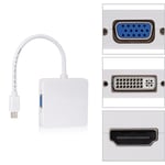Mondpalast Mini DisplayPort (3 en 1) Thunderbolt vers HDMI / DVI / VGA Display Port Câble adaptateur pour Apple Mac Book MacBook Pro MacBook Air Mac mini