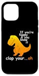 Coque pour iPhone 12/12 Pro Heureux et tu le sais - Jeu de mots drôle de dinosaure T-Rex