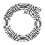 GROHE Universal VitalioFlex - Metal Shower Hose 1750 mm (Pressure Resistance Up To 5 bar, Heat Resistance 70°C, Tension Up To 50kg, Universal Connection G 1/2 Inch x 1/2 Inch), Chrome, 27503000