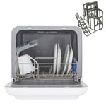 Cookology MCDW2WH Mini Table Top Dishwasher 2 Places in White & Baby Bottle rack