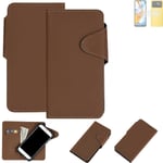 WALLET CASE PHONE CASE FOR Xiaomi Poco C40 BROWN BOOKSTLYE PROTECTIVE HULL FLIP 
