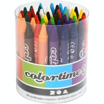 Creativ Company Färgkritor Colortime Mixade Färger 1 Förp färgkritor, mixade färger, L: 10 cm, tjocklek 11 m 38138
