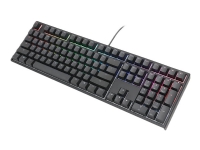 Ducky One 2 - Tastatur - bakgrunnsbelyst - USB-C - Tysk - tastsvitsj: CHERRY MX Silent RGB Red