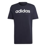 adidas Men Essentials T-Shirt à Manches Courtes en Jersey Simple avec Logo brodé linéaire, XXS