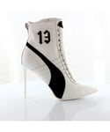 Puma x Fenty Black High Heeled Shoes - Womens - White Leather - Size UK 3