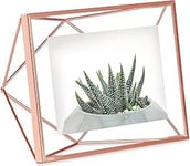 Umbra Prisma Picture Frame, 4 x 6 Photo Display for Desk or Wall, Copper