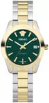 Versace VESCA0524 Greca Grøn/Gul guldtonet stål Ø35 mm