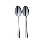 MasterClass MCDSPOONS Stainless Steel Dessert Spoons, 18 cm (7 Inch) (Set of 2), Silver