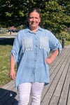 Chica London Junie Jeansblus Dam Light Denim